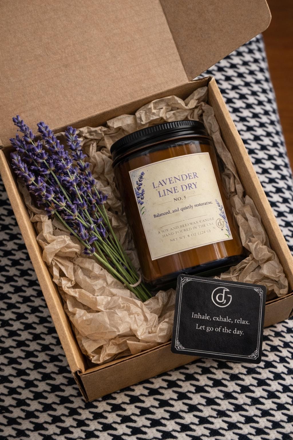 Soothing Lavender Line Dry Soy Poured Candle