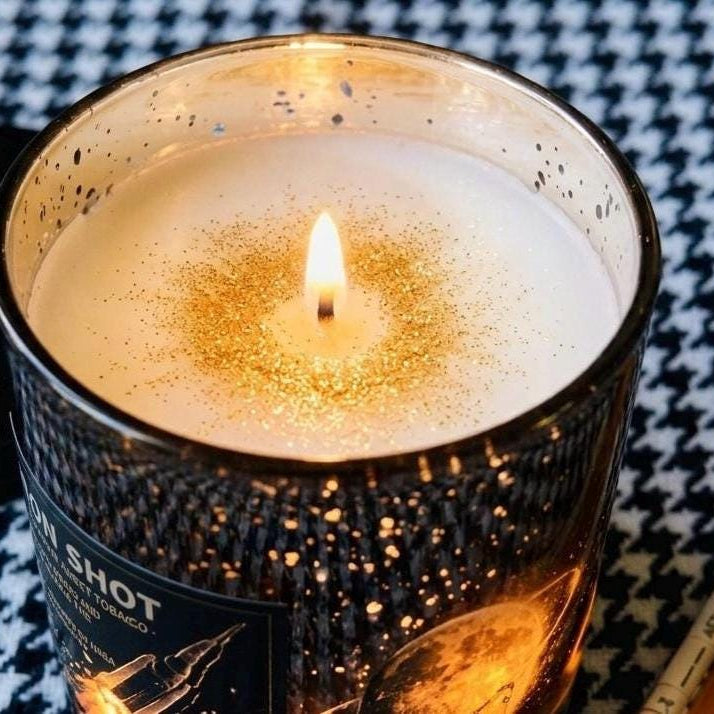 Moon Shot Soy Candle | NASA Space Artemis Tribute, Night Air Amber Sweet Tobacco