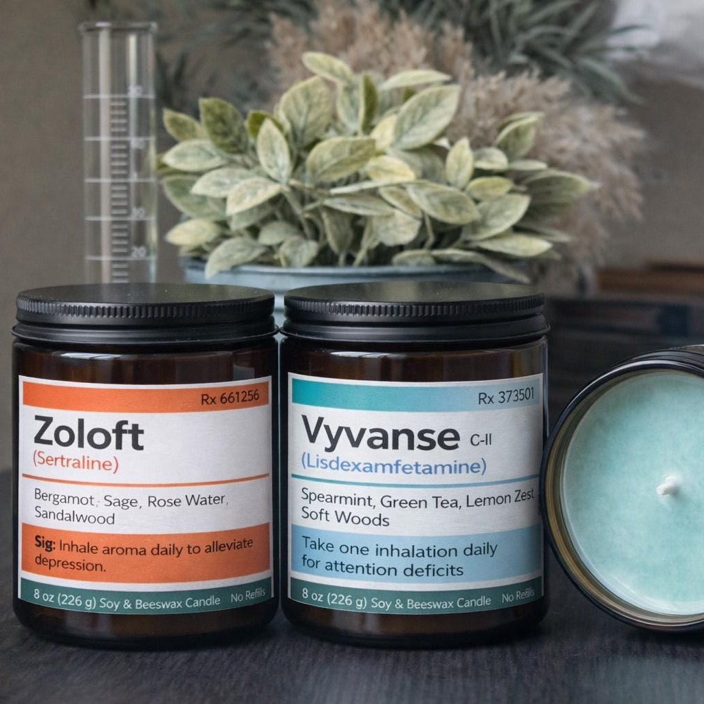 Modern, Pharmacy-Inspired Soy Poured Candle Collection