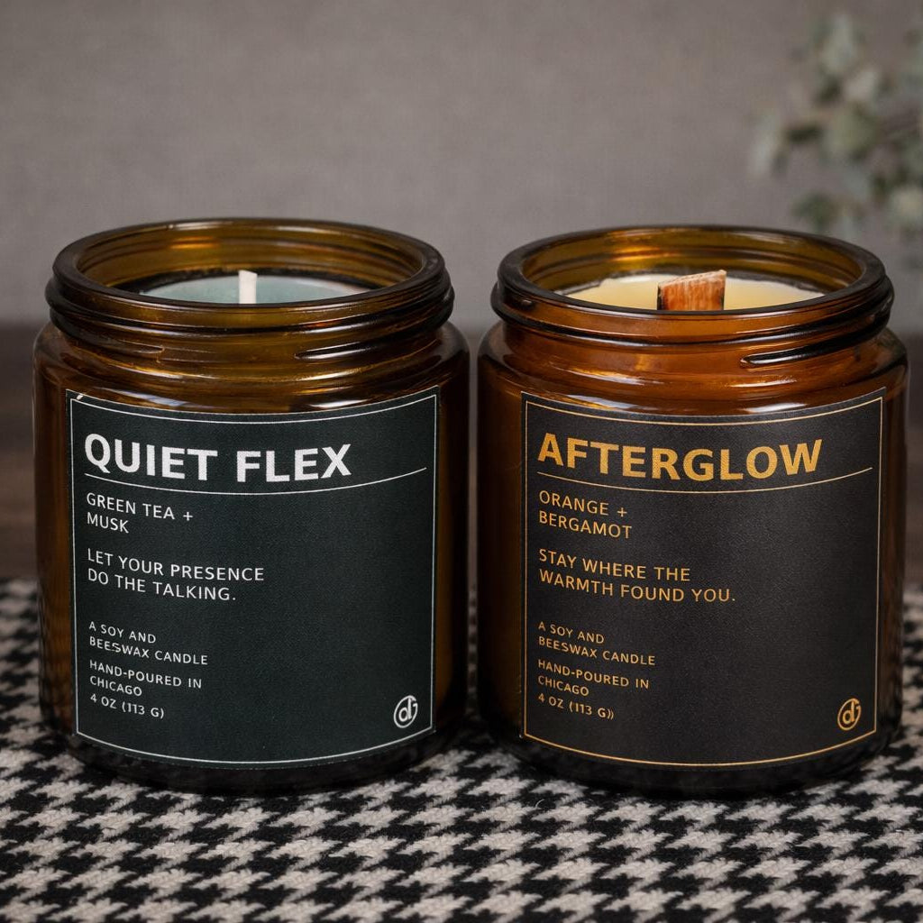 Mini Mood Soy Beeswax Candle Collection | 4 oz Amber Jar Scents