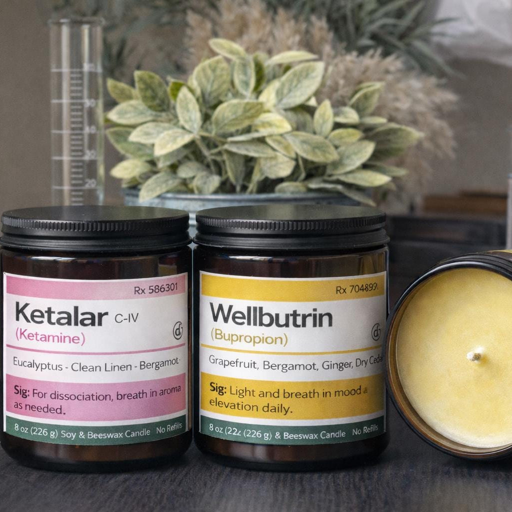 Modern, Pharmacy-Inspired Soy Poured Candle Collection