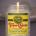 Topo Chico Effervescent novelty Bergomot Green Tea Musk candle gel or soy wax