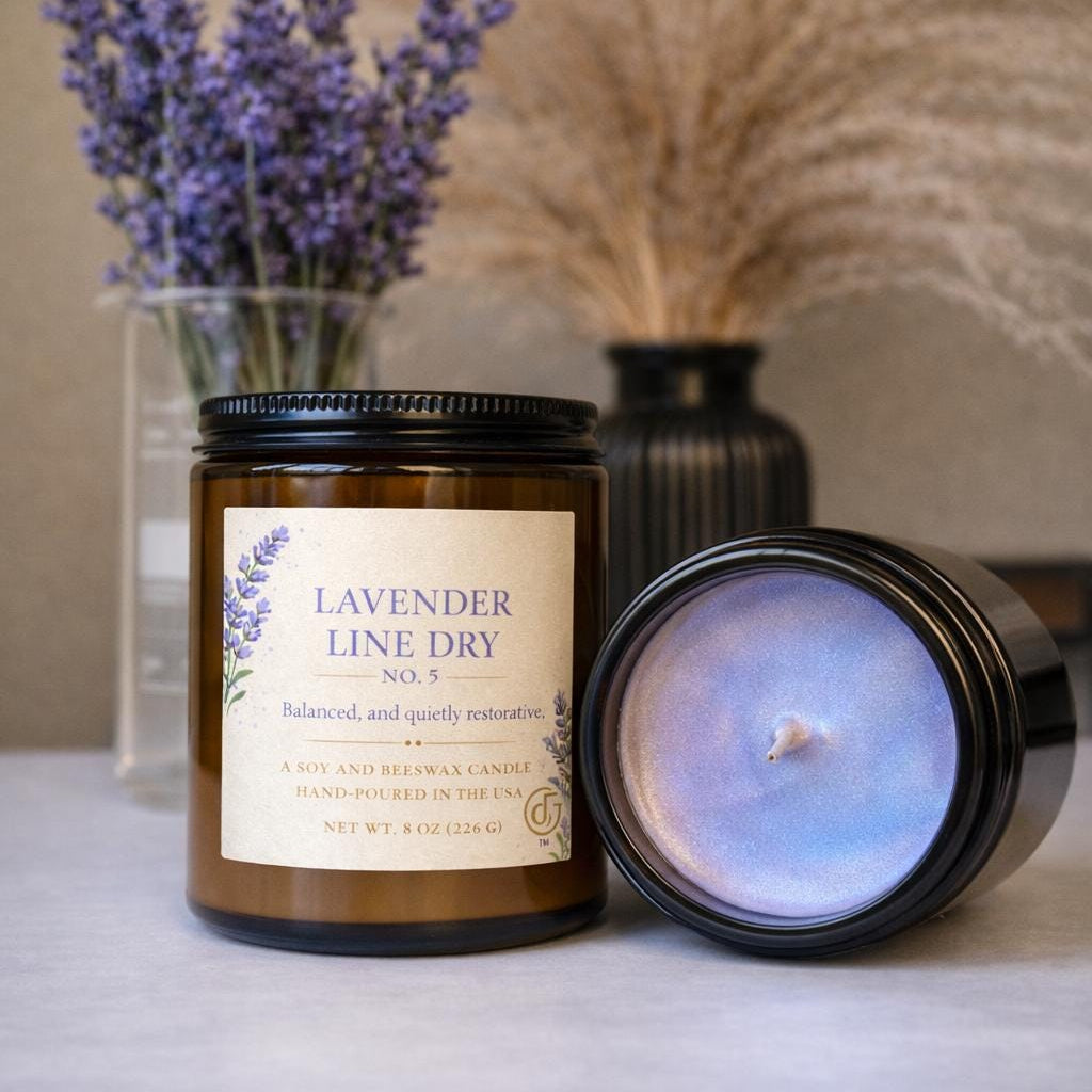 Soothing Lavender Line Dry Soy Poured Candle