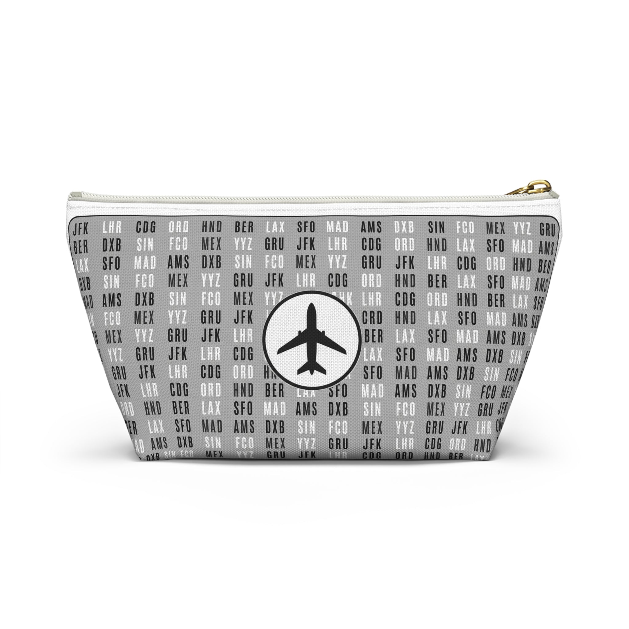 Personalized Airline Ticket Travel Accessory Pouch | Custom Accessory Makeup Bag with Airport Codes