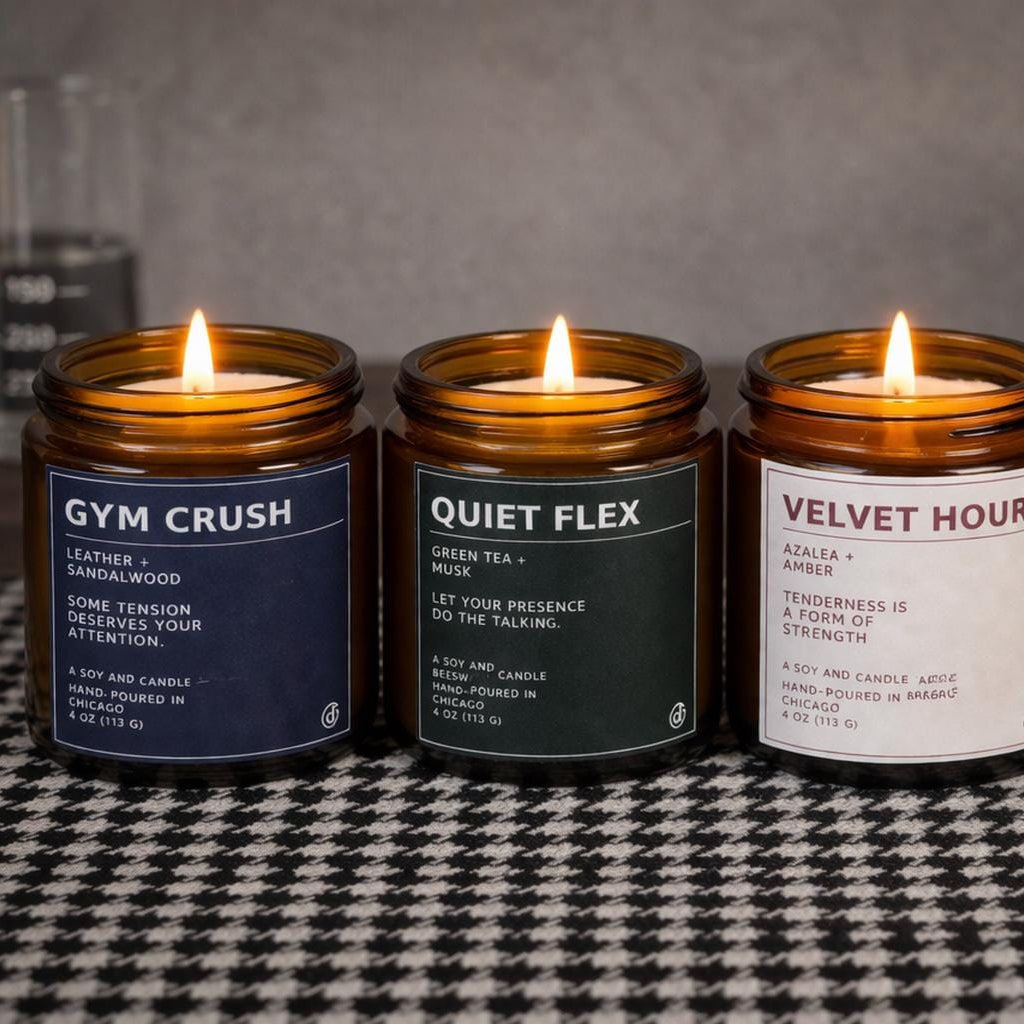Mini Mood Soy Beeswax Candle Collection | 4 oz Amber Jar Scents