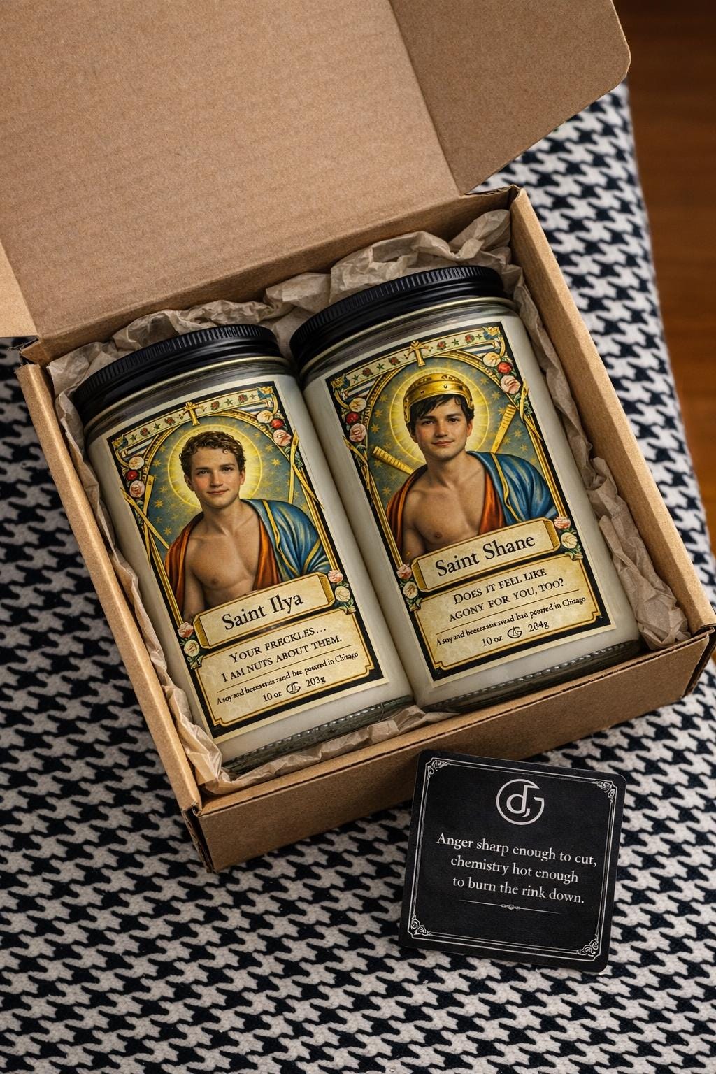 Heated Rivalry Hockey Romance Candle – Saint Ilya, Shane & Kip Grady