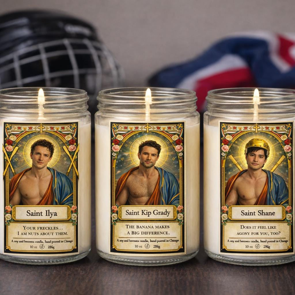 Heated Rivalry Hockey Romance Candle – Saint Ilya, Shane & Kip Grady
