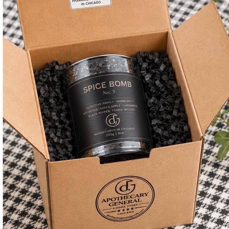 Spice Bomb Inspired No.3 Candle – Warm Spicy Cologne Scent, Mercury Jar Home Fragrance (8oz)